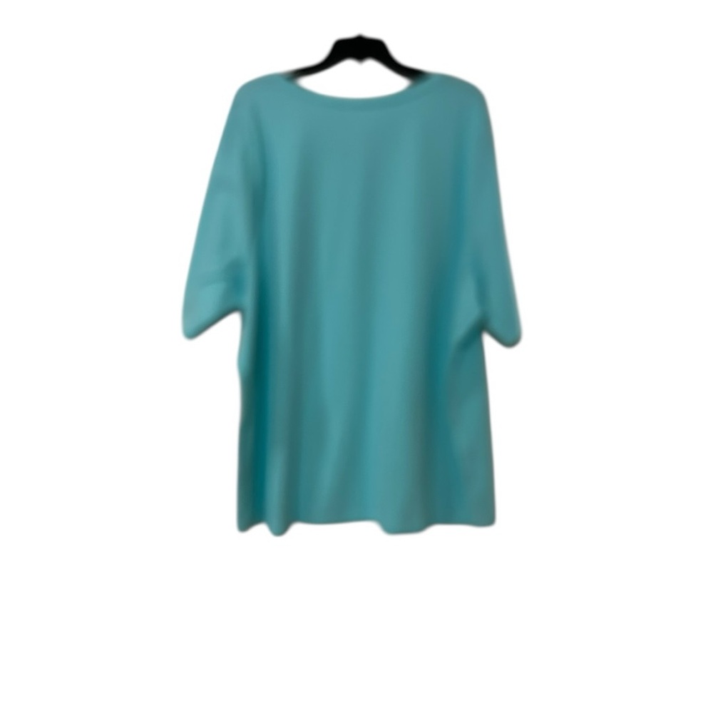 Denim&Co Aqua Scoop Neck Short Sleeve Tee - Picture 2 of 4